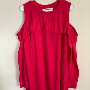 Cold shoulder sweater